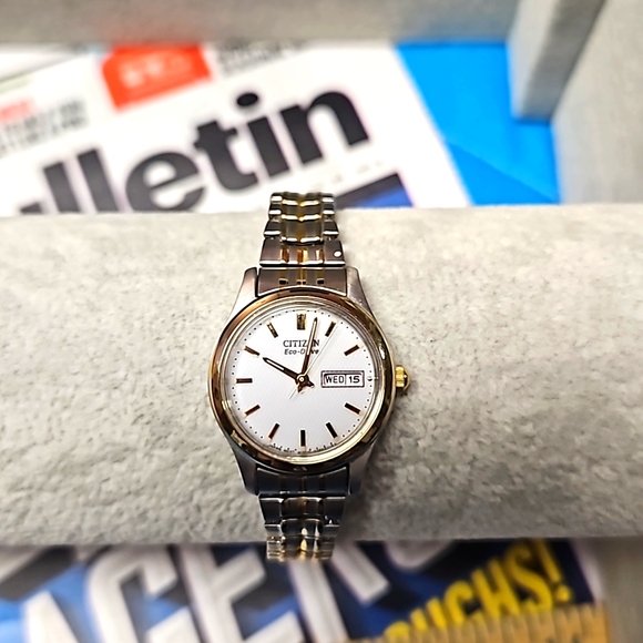 Citizens eco-drive Accessories - Citizens eco-drive silver & gold toned watch